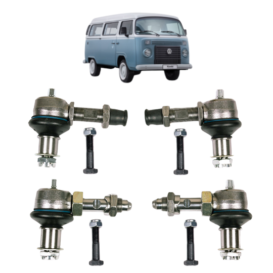 Kit 4 Pivos Para Suspensão Kombi C/ Regulagem De Cambagem